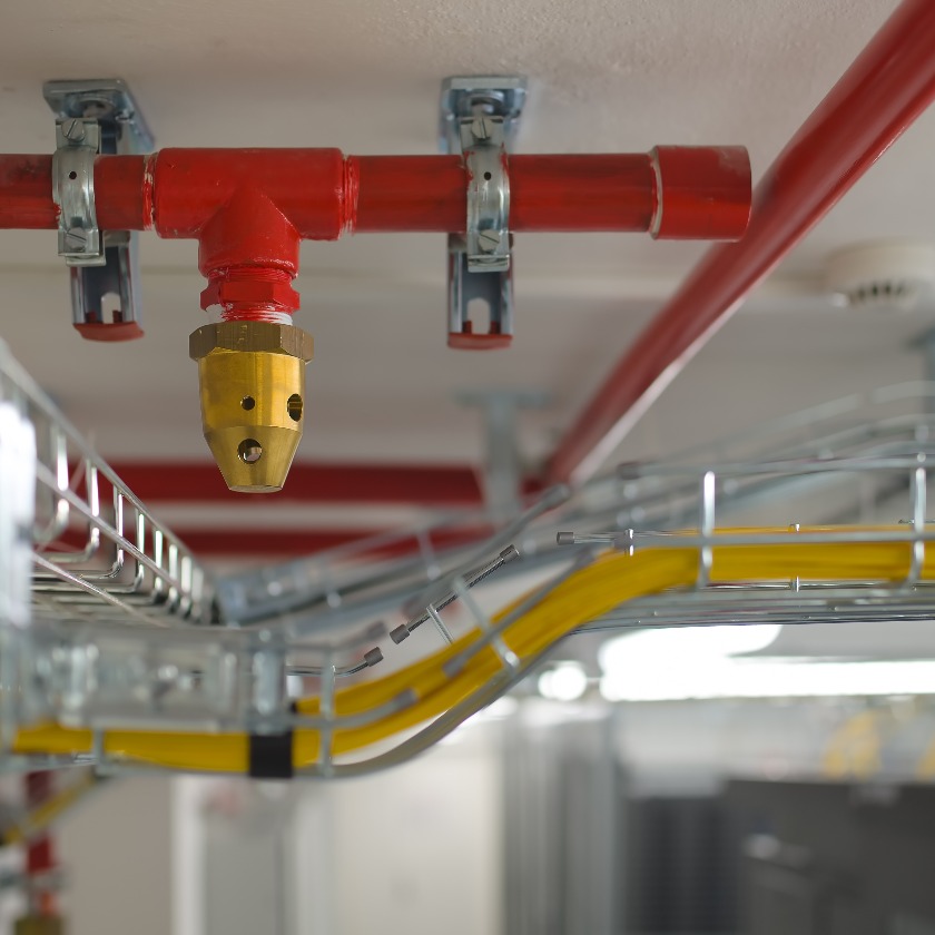 Clean agent fire suppression system used in data centers, backup battery rooms, electrical rooms (under 400 volts), sub-floors or tape storage libraries.